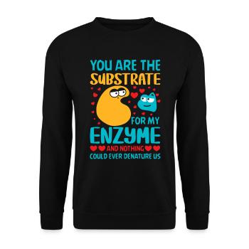 Tu es le substrat de ma biologie bio - Sweat-shirt Unisexe - noir - Devant - Alina (178cm) & Michal (187cm)
