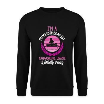 Physiotherapist Physiotherapy Physio Massage - Unisex Sweatshirt - black - Front - Alina (178cm) & Michal (187cm)