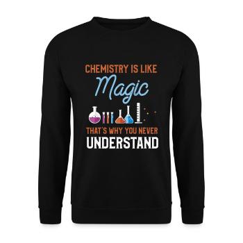 Chemie Chemiker Wissenschaft Labor Periodensystem - Unisex Pullover - Schwarz - Vorne - Alina (178cm) & Michal (187cm)