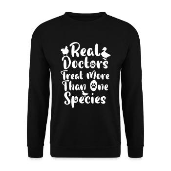 Veterinarian Pet Veterinary Veterinary Medicine - Unisex Sweatshirt - black - Front - Alina (178cm) & Michal (187cm)