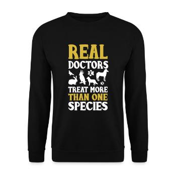 Veterinarian Pet Veterinary Veterinary Medicine - Unisex Sweatshirt - black - Front - Alina (178cm) & Michal (187cm)