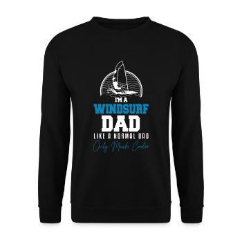 Planche à voile Windsurfer Surf surf sur surf - Sweat-shirt Unisexe - noir - Devant - Alina (178cm) & Michal (187cm)