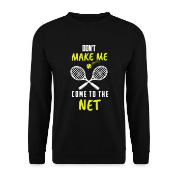 Tennis tennis tennis court de tennis - Sweat-shirt Unisexe - noir - Devant - Alina (178cm) & Michal (187cm)