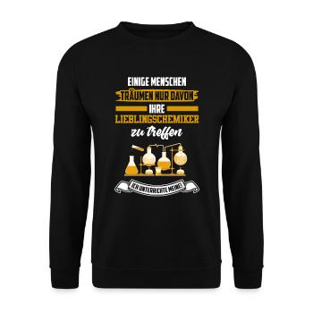 Chemie Chemielehrer Chemiker Lehrer Schule - Unisex Pullover - Schwarz - Vorne - Alina (178cm) & Michal (187cm)