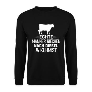 Landwirt Bauer Kühe Traktor Bauernhof Farmer Mann - Unisex Pullover - Schwarz - Vorne - Alina (178cm) & Michal (187cm)