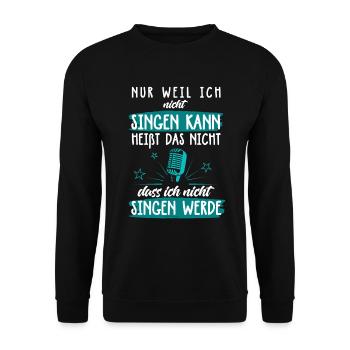 Karaoké Chanteur Chanteur Musique Chantant Microphone Bar - Sweat-shirt Unisexe - noir - Devant - Alina (178cm) & Michal (187cm)