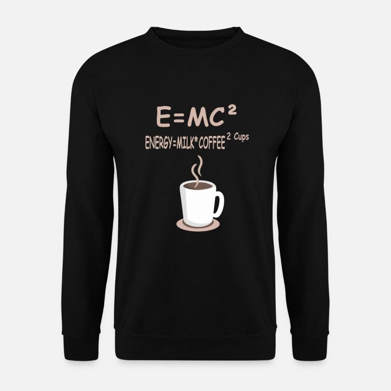 E=MC² Energie = Milchkaffee 2 Tassen - Unisex Pullover - Schwarz