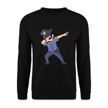 Dabbing Futur Policier Dab Danse Dabbing Flic - Sweat-shirt Unisexe - noir - Devant - Alina (178cm) & Michal (187cm)