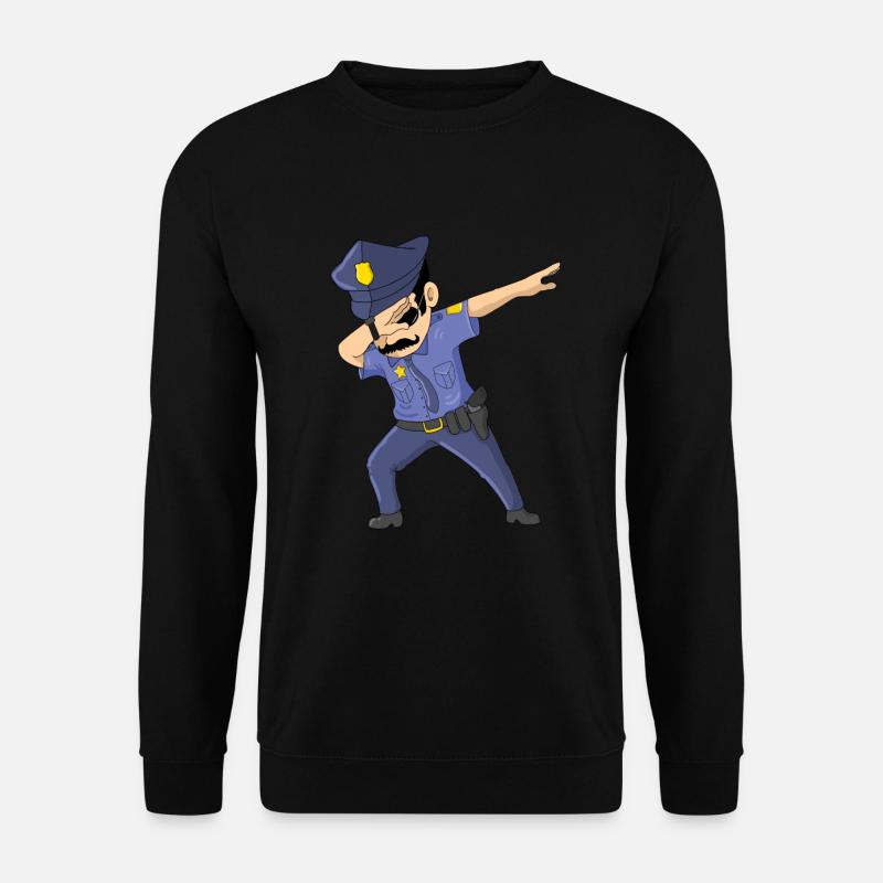 Dabbing zukünftiger Polizist Dab Dance Dabbing Cop - Unisex Pullover - Schwarz