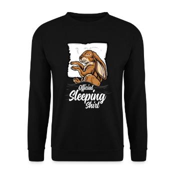 Official Sleeping Shirt Rabbit Rabbit Pajamas - Unisex Sweatshirt - black - Front - Alina (178cm) & Michal (187cm)