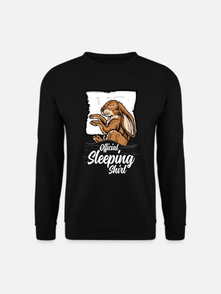 Offizielles Schlafshirt Hase Kaninchen Schlafanzug - Unisex Pullover - Schwarz