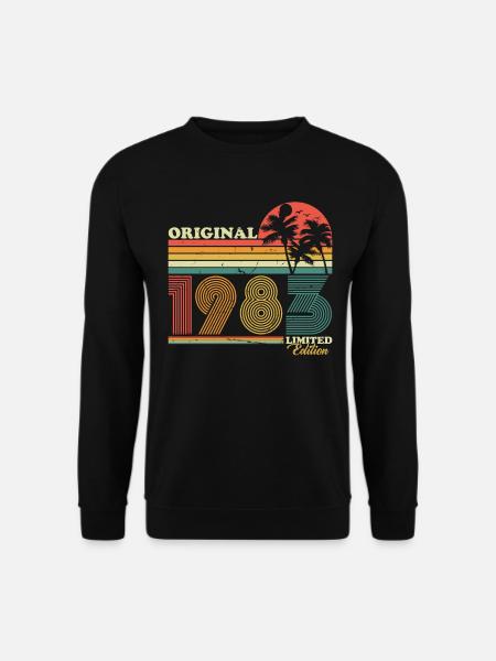 1983 Jahrgang Geburtstag Retro Vintage Geschenk - Unisex Pullover - Schwarz