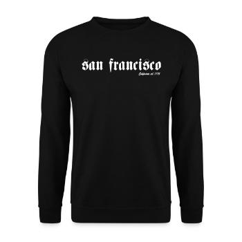 San Francisco California vintage retro - Unisex Sweatshirt - black - Front - Alina (178cm) & Michal (187cm)