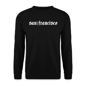 San Francisco California vintage retro - Unisex Sweatshirt - black - Front - Alina (178cm) & Michal (187cm)