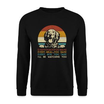 Golden Retriever Dog Puppy retro vintage - Unisex Sweatshirt - black - Front - Alina (178cm) & Michal (187cm)