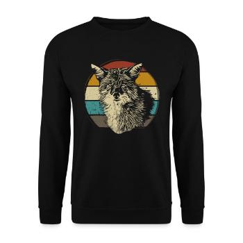 Coyote Coyote Animal Animal Sauvage - Sweat-shirt Unisexe - noir - Devant - Alina (178cm) & Michal (187cm)