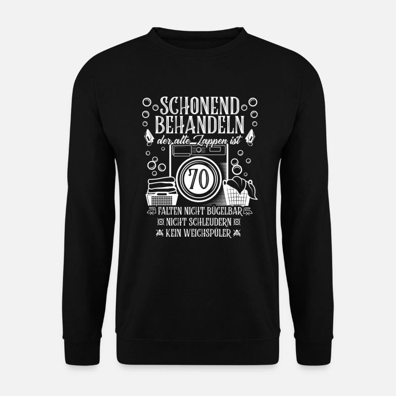 Schonend Behandeln 70 Jahre Geschenk 70 Geburtstag - Unisex Pullover - Schwarz