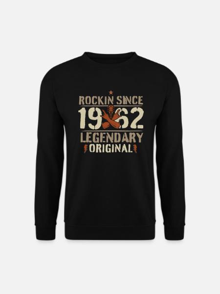 1962 60 Jahre Rock and Roll Geburtstag Geschenk - Unisex Pullover - Schwarz