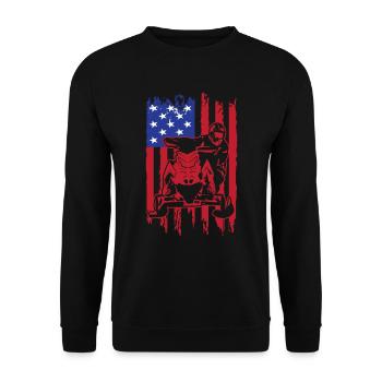Snowmobile Snowmobiling sled motor sled - Unisex Pullover - Schwarz - Vorne - Alina (178cm) & Michal (187cm)