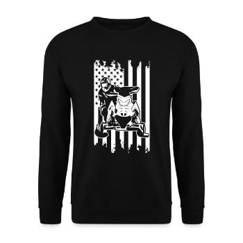 Snowmobile Snowmobiling sled motor sled - Unisex Sweatshirt - black - Front - Alina (178cm) & Michal (187cm)