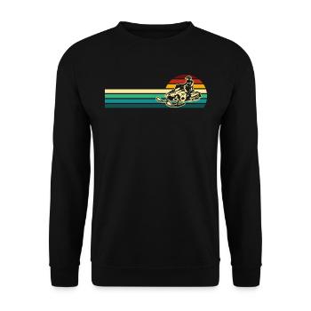 Snowmobile Snowmobiling sled motor sled - Unisex Sweatshirt - black - Front - Alina (178cm) & Michal (187cm)