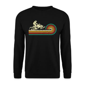 Snowmobile Snowmobiling sled motor sled - Unisex Pullover - Schwarz - Vorne - Alina (178cm) & Michal (187cm)