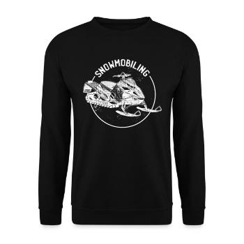 Snowmobile Snowmobiling sled motor sled - Unisex Sweatshirt - black - Front - Alina (178cm) & Michal (187cm)
