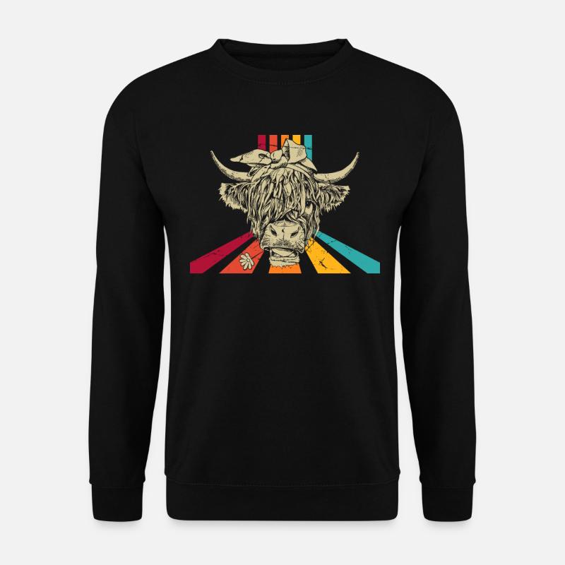 schottischer Hochländer Hochland Rind Highland - Unisex Pullover - Schwarz