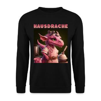 Hausdrache Hausdrachen Mutter Schwiegermama - Unisex Pullover - Schwarz - Vorne - Alina (178cm) & Michal (187cm)
