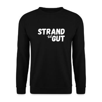 Strand tut gut - Unisex Pullover - Schwarz - Vorne - Alina (178cm) & Michal (187cm)