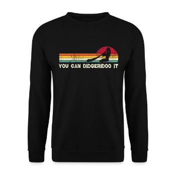 You can didgeridoo it - Unisex Pullover - Schwarz - Vorne - Alina (178cm) & Michal (187cm)