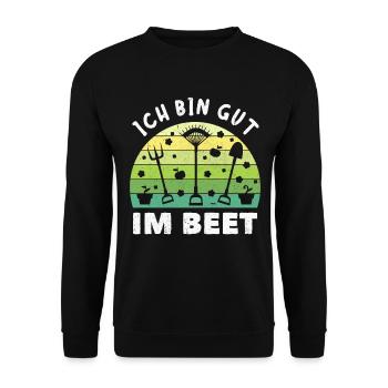 Gärtner Ich Bin Gut Im Beet - Unisex Pullover - Schwarz - Vorne - Alina (178cm) & Michal (187cm)