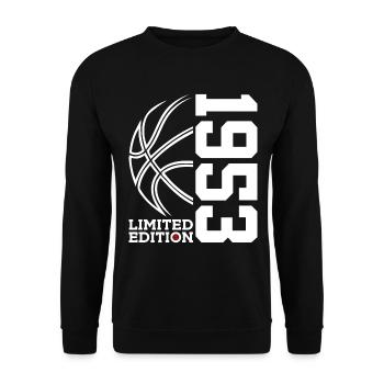 LIMITED EDITION 1953 BASKETBALL 73RD BIRTHDAY - Unisex Sweatshirt - black - Front - Alina (178cm) & Michal (187cm)