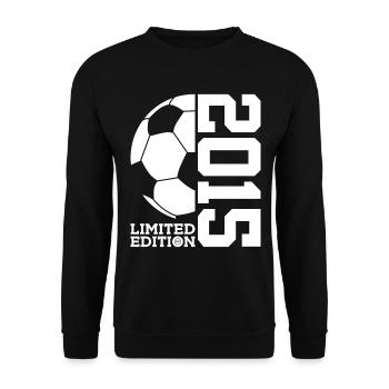 LIMITED EDITION 2015 FUßBALL 11. GEBURTSTAG - Unisex Pullover - Schwarz - Vorne - Alina (178cm) & Michal (187cm)