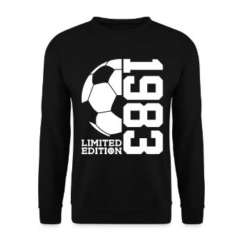 LIMITED EDITION 1983 FOOTBALL 43RD BIRTHDAY - Unisex Sweatshirt - black - Front - Alina (178cm) & Michal (187cm)
