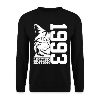 LIMITED EDITION 1993 CAT 33RD BIRTHDAY - Unisex Sweatshirt - black - Front - Alina (178cm) & Michal (187cm)