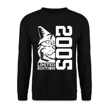 ÉDITION LIMITÉE 2005 21E ANNIVERSAIRE DU CHAT - Sweat-shirt Unisexe - noir - Devant - Alina (178cm) & Michal (187cm)