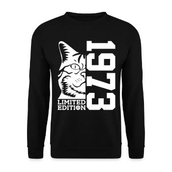 LIMITED EDITION 1973 CAT 53RD BIRTHDAY - Unisex Sweatshirt - black - Front - Alina (178cm) & Michal (187cm)