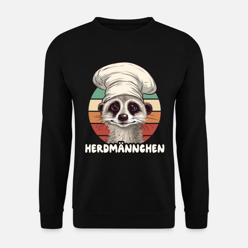 Herdmännchen Erdmännchen Koch - Unisex Pullover - Schwarz