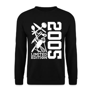 LIMITED EDITION 2005 COOKING 21ST BIRTHDAY CHEF - Unisex Sweatshirt - black - Front - Alina (178cm) & Michal (187cm)