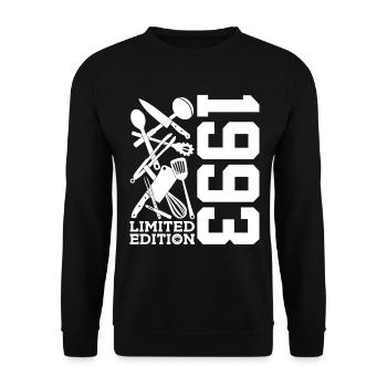 LIMITED EDITION 1993 COOKING 33RD BIRTHDAY CHEF - Unisex Sweatshirt - black - Front - Alina (178cm) & Michal (187cm)