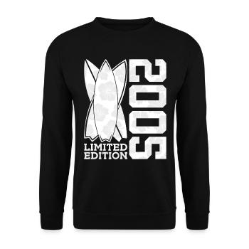 ÉDITION LIMITÉE 2005 SURFEUR DU 21E ANNIVERSAIRE DE SURFING - Sweat-shirt Unisexe - noir - Devant - Alina (178cm) & Michal (187cm)