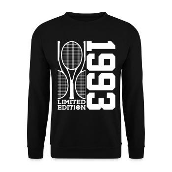 ÉDITION LIMITÉE 1993 TENNIS 33E ANNIVERSAIRE - Sweat-shirt Unisexe - noir - Devant - Alina (178cm) & Michal (187cm)