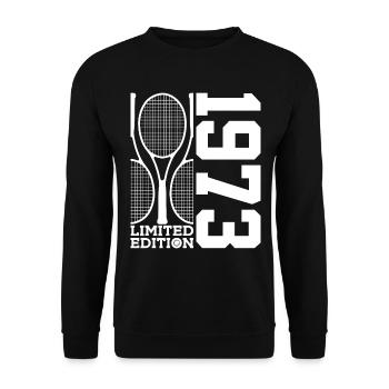 LIMITED EDITION 1973 TENNIS 53RD BIRTHDAY - Unisex Sweatshirt - black - Front - Alina (178cm) & Michal (187cm)