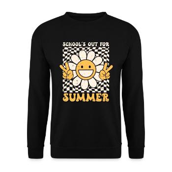 Retro Last Day of School's Out For Summer Teacher - Unisex Sweatshirt - black - Front - Alina (178cm) & Michal (187cm)