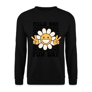 Retro Last Day of School's Out For Summer Teacher - Unisex Sweatshirt - black - Front - Alina (178cm) & Michal (187cm)