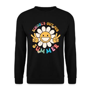Retro Last Day of School's Out For Summer Teacher - Unisex Sweatshirt - black - Front - Alina (178cm) & Michal (187cm)
