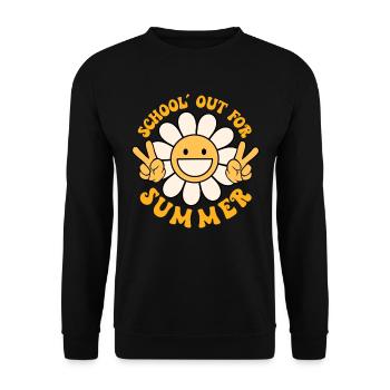 Retro Last Day of School's Out For Summer Teacher - Unisex Sweatshirt - black - Front - Alina (178cm) & Michal (187cm)