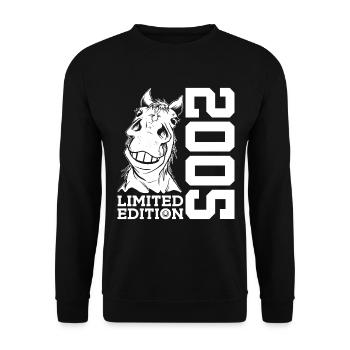 LIMITED EDITION 2005 HORSE 21ST BIRTHDAY RIDING - Unisex Sweatshirt - black - Front - Alina (178cm) & Michal (187cm)