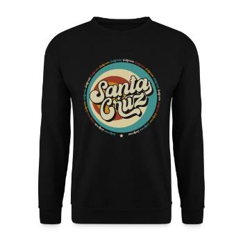 Santa Cruz Californie vintage rétro surfing ville - Sweat-shirt Unisexe - noir - Devant - Alina (178cm) & Michal (187cm)